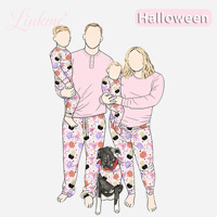 Pyjamas de Noël personnalisés Linkme en bambou pour maman et mini-famille, ensemble 2 pièces, combinaison pliable pour tout-petit avec fermeture éclair bidirectionnelle