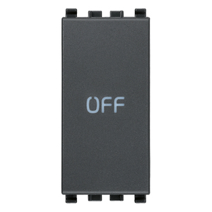 สวิตช์ปุ่มกด 1P NO+NC 10A สีเทา สัญลักษณ์ OFF 4.1x2.8x5.3 ซม. - Product Image 1