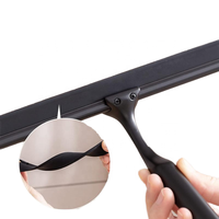 Lame de raclette de nettoyage pour vitres de douche et fenêtres de salle de bain haut de gamme, en métal