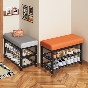 Meuble à chaussures moderne de luxe léger avec <span class=keywords><strong>banc</strong></span> rembourré, structure métallique, vente directe usine - Product Image 2