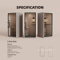 Soundbox mobile petite cabine de réunion de luxe à réduction de bruit insonorisée modulaire intérieur bureau Pod à vendre