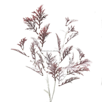 Plante artificielle réaliste en plastique, type Platycerium Corallifère, couleur Bourgogne, style européen, faite à la main, 81 cm, pour Noël