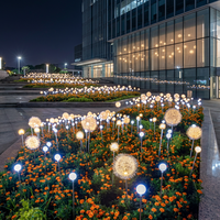 Luci Solari a Forma di Dente di Leone - Decorazione da Esterno, Luci da Giardino a Picchetto per Piazze, Giardini, Cortili e Paesaggi, Luci Sferiche