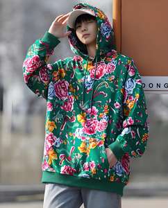 Sweat à capuche rembourré à imprimé floral du nord-est |   Manteau d'hiver unisexe rembourré en coton épais |   Veste chaude personnalisée pour l'extérieur, fabriquée aux États-Unis - Product Image 2