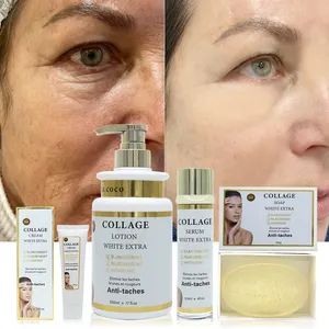 En iyi Anti Aging krem losyon Serum kırışıklıkları kaldırmak Set gençleştirme kaldırma ve sıkma kollajen cilt beyazlatma kollajen kiti