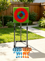 Jeu de lancer de haches intérieur et extérieur, cible en poils, 8 haches, jeu de plein air et de cour