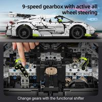 Cada C61048 MOC City Supercar Racing Hypercar Fantasma Sports Car, Modelo de Vehículo de Carreras, Kits de Ladrillos de Construcción, Sets de Bloques de Construcción