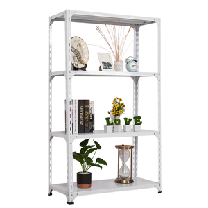 Nhà kho Modular góc sắt kệ có thể điều chỉnh thép lưu trữ Giá tăng cường tấm chống ăn mòn bảo vệ Plug-in - Product Image 5