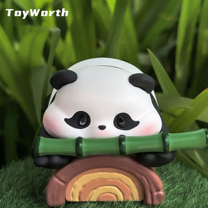 Chenyu <span class=keywords><strong>Kungfu</strong></span> <span class=keywords><strong>Panda</strong></span> Toy Figurine en PVC mignonne, modèle Fat Po assis, en petites figurines en plastique, Noir & Blanc, Boîtes mystère - Product Image 5