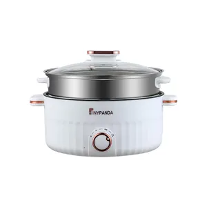220V multifunctional Electric Cooking Machine Household Single/Double Layer  Hot Pot Non-stick Pan Rice Cookers Student Dormitory