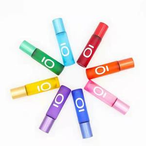 In magazzino 10ml 5ml Frost vetro rullo bottiglie di colore arcobaleno vuoto rotolo di profumo bottiglie per crema e cosmetici - Product Image 4