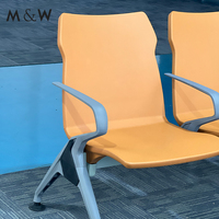 Banquette d'attente moderne en PU M & W, salle d'attente, sièges pour aéroport, clinique hospitalière 3 2 4 5 places, chaise à poutre d'attente en tandem avec gang
