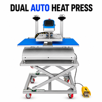 Presse à Chaud Électrique Automatique Double Station pour Sublimation 16x20 Pouces avec Contrôle LCD, Sans Compresseur d'Air Requis pour Casquettes