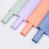 Shinewrap Usine En Gros Pas Cher Prix Dot Imprimé Fleur Papier D'emballage Fleuriste Papier Fleur Emballage Cadeau Artisanat Papier D'emballage