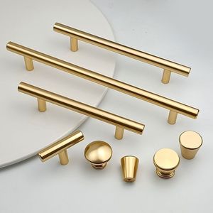 北欧風高級家具 アルミ合金製ゴールデンラウンドチューブハンドル 延長不可視ドア キャビネット ワードローブ モデル1062 - Product Image 1