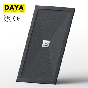 Bandeja <span class=keywords><strong>de</strong></span> <span class=keywords><strong>ducha</strong></span> <span class=keywords><strong>de</strong></span> polimármol <span class=keywords><strong>de</strong></span> resina, base <span class=keywords><strong>de</strong></span> repuesto para bañera <span class=keywords><strong>de</strong></span> baño <span class=keywords><strong>de</strong></span> pie <span class=keywords><strong>de</strong></span> <span class=keywords><strong>pizarra</strong></span> negra - Product Image 1