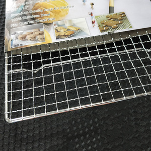 Silver <b>Grill</b> Rack With Legs 25x20cm For Baking Cooking Barbecue Cooling Rack Square Shape Low Carbon Steel Wire - Product Image 2