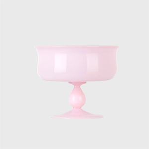Bol en verre de vin <span class=keywords><strong>rose</strong></span> jade soufflé à la main sur mesure avec <span class=keywords><strong>pied</strong></span> haut - Product Image 3