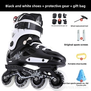 Patins à roulettes pour adultes, patins à <span class=keywords><strong>glace</strong></span>, patins de vitesse, patins en ligne à une rangée, patins artistiques unisexes, niveau débutant, professionnel, microfibre, hiver - Product Image 5