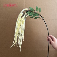 DC256 Bunga Gantung Amaranthus Putih Artificial Laris Manis Untuk Dekorasi Pernikahan, Lorong, dan Rangkaian Bunga Grosir