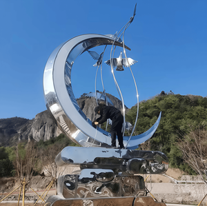 Patung Kuda Cermin Baja Tahan Karat Ukuran Besar Kustom untuk Penggunaan Industri Dekorasi Taman Luar Ruangan Alat Peraga Industri Kustom - Product Image 4