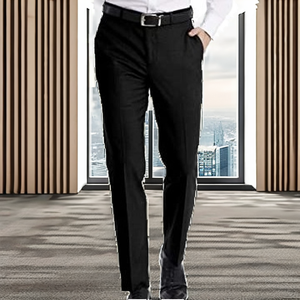 Pantalon de Costume Homme Formel de Haute Qualité, Design Personnalisé Tendance, 100% Coton Toile Non Tissée Respirante, Taille Moyenne, Prise en Charge ODM - Product Image 2