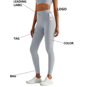 Celana legging Yoga kualitas tinggi, celana legging Yoga pengangkat pinggul elastis pinggang tinggi kotak-kotak kontrol perut musim gugur musim dingin
