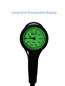 Manómetro de Buceo SEAM PG-01S, 0-450 <span class=keywords><strong>Bar</strong></span>, Consola Única, Esfera Luminosa, Alta Presión, Latón Cromado, Goma - Product Image 5