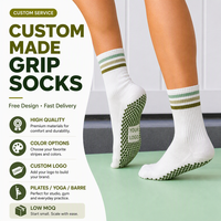 Chaussettes de yoga antidérapantes pour femmes, 80% coton, tricotées, respirantes, logo personnalisé, chaussettes de sport pour le football, le Pilates