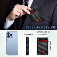 Dompet Lipat Minimalis Pria Anti Maling RFID dari Kulit PU dengan Penutup Magnetik