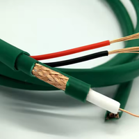 Vente en gros de la veste en PVC vert 3 cœurs Maroc Algérie câble standard 2c caméra de vidéosurveillance KX6 KX7 câble coaxial pour CATV/CCTV
