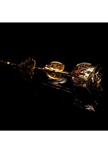 Luxury Real Natural 24K Gold Plated Gold Foil Rose Flower <b>Dipped</b> Decorative Gift Highly Shiny Affordable Luxury Rose Gift - Product Image 2