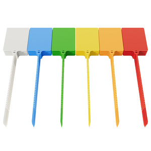 Plastic Seal Strip Tags Blank Luggage Tag with Cable Tie Custom Printed <b>Label</b> Tag - Product Image 1