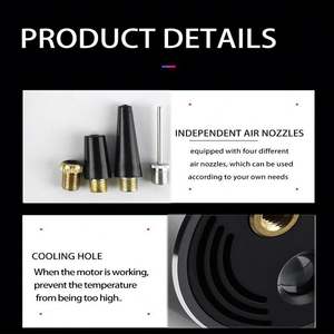 Venta caliente de fábrica Mini bomba de aire inalámbrica para coche 12V 150 PSI compresor de aire con luz de emergencia LED - Product Image 6