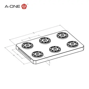 A-ONE sistema di bloccaggio a punto zero 6 centri mandrino automatico per la lavorazione CNC 3A-110014