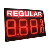 Tanda Harga Digital LED Merah dan Hijau dengan Remote Control Format 8.888 8.889/10 untuk SPBU