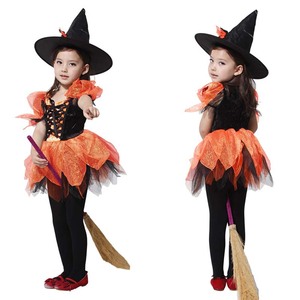 Costume de princesse sorcière violette de conte de fées pour enfants, filles, enfants, fête de carnaval, Mardi <span class=keywords><strong>Gras</strong></span>, fantaisie, avec chapeau ZMHC-038 - Product Image 2