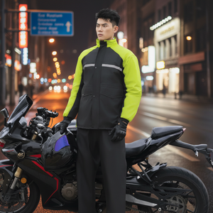 Combinaison de <span class=keywords><strong>pluie</strong></span> pour <span class=keywords><strong>moto</strong></span>, imperméable, écologique, veste et <span class=keywords><strong>pantalon</strong></span> pour motards - Product Image 1