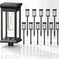 Lampes solaires LED étanches IP67 pour l'extérieur, style lanterne, pour allées, chemins, jardins, pelouses, patios, décoration