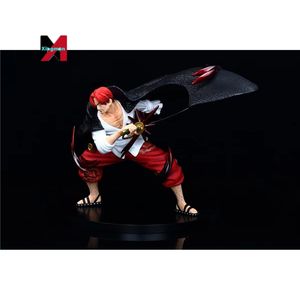 One Pieced POP Rouge Cheveux Shanks Yonko Dessin Épée Accroupi Pose Scène Statue Modèle Boîte Collection Figure Anime Bureau - Product Image 3