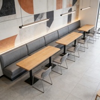 Mobilier de cantine léger, luxueux, durable et fiable pour les restaurants de restauration rapide, solution ergonomique pour l'ameublement des restaurants