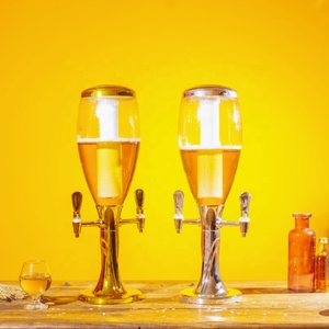 Distributeur <span class=keywords><strong>de</strong></span> vin et <span class=keywords><strong>de</strong></span> <span class=keywords><strong>bière</strong></span> pression portable en plastique <span class=keywords><strong>de</strong></span> haute qualité avec <span class=keywords><strong>fût</strong></span> refroidi par glace et système à 2 robinets pour les fêtes, 3 <span class=keywords><strong>litres</strong></span> - Product Image 3