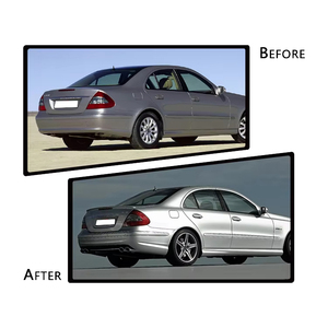 Kit Carrozzeria XT di Alta Qualità per <span class=keywords><strong>Mercedes</strong></span>-Benz <span class=keywords><strong>Classe</strong></span> E 2004-2008 <span class=keywords><strong>W211</strong></span>, Aggiornamento al Modello AMG63, Paraurti Anteriore e Posteriore, Minigonne Laterali - Product Image 3