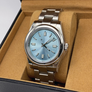 Reloj Mecánico Nuevo NH35, Deportivo, Esfera Azul, Multifunción, Correa de Acero, Casual para Hombre, Ligero y Fresco - Product Image 2