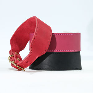 Colliers pour chiens en cuir de vache souple élargis, décoration à rivets, style lévrier, pour chiens de petite et moyenne taille, écologiques, réglables - Product Image 1