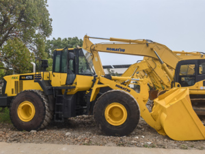 Equipo de ingeniería cargadora de ruedas pintura original usada 7 toneladas Komatsu 470 cargador frontal de la parte delantera de la máquina de carga de 1/2/2/2 - Product Image 6