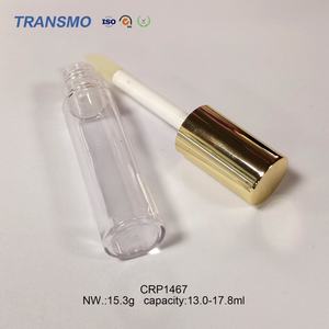 Conteneur de gloss à lèvres rond de 13,0 à 17,8 ml, flacon cosmétique en plastique épais, flacon vide transparent, tubes de gloss à lèvres avec un grand pinceau - Product Image 6