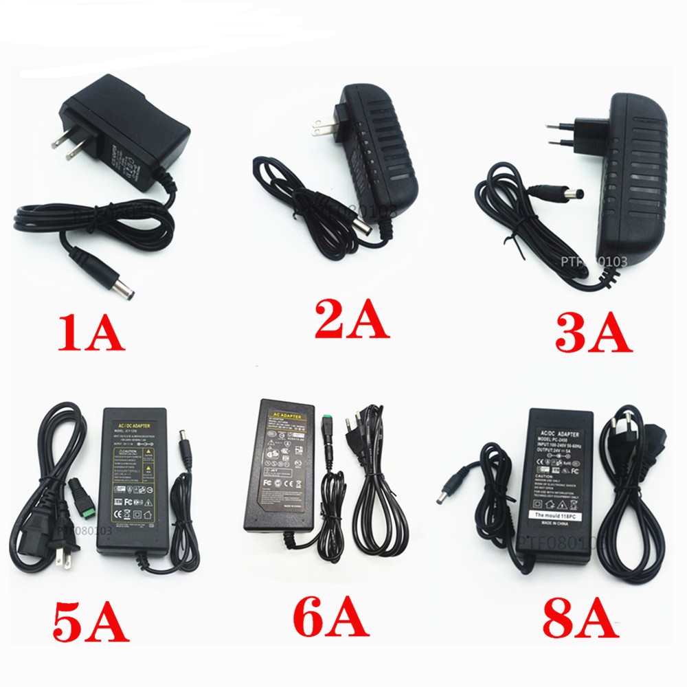 DC 5V 12V 24V трансформатор переменного тока 110V 220V импульсный источник питания 1A 2A 3A 5A 6A 8A 10A светодиодный адаптер питания для CCTV СВЕТОДИОДНАЯ Лампа