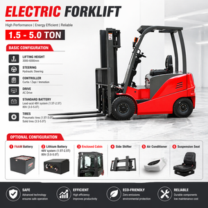 Truk Angkat Listrik 2 Ton, Penggerak AC, Baterai Lithium, Ban Solid, Ideal untuk Gudang dan Penanganan Material - Product Image 6