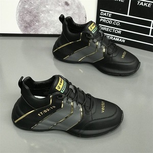 Chaussures décontractées tendance pour homme, nouvelle collection automne, en PU et maille, respirantes, légères, confortables, à semelle épaisse, style papa, avec lacets avant - Product Image 2